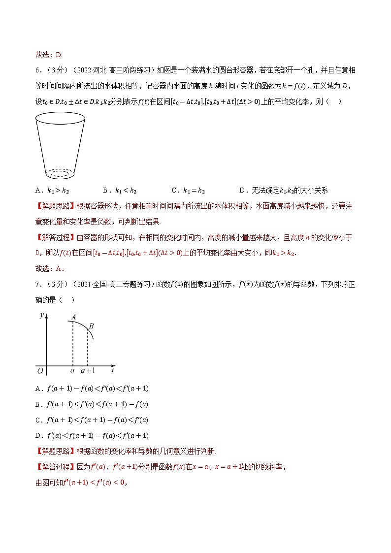 人教A版（2019）选修二 第五章一元函数的导数及其应用 专题5.1 导数的概念及其意义03