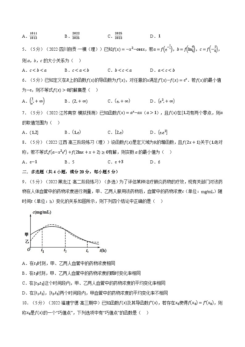 人教A版（2019）选修二 第五章一元函数的导数及其应用  全章综合测试卷02