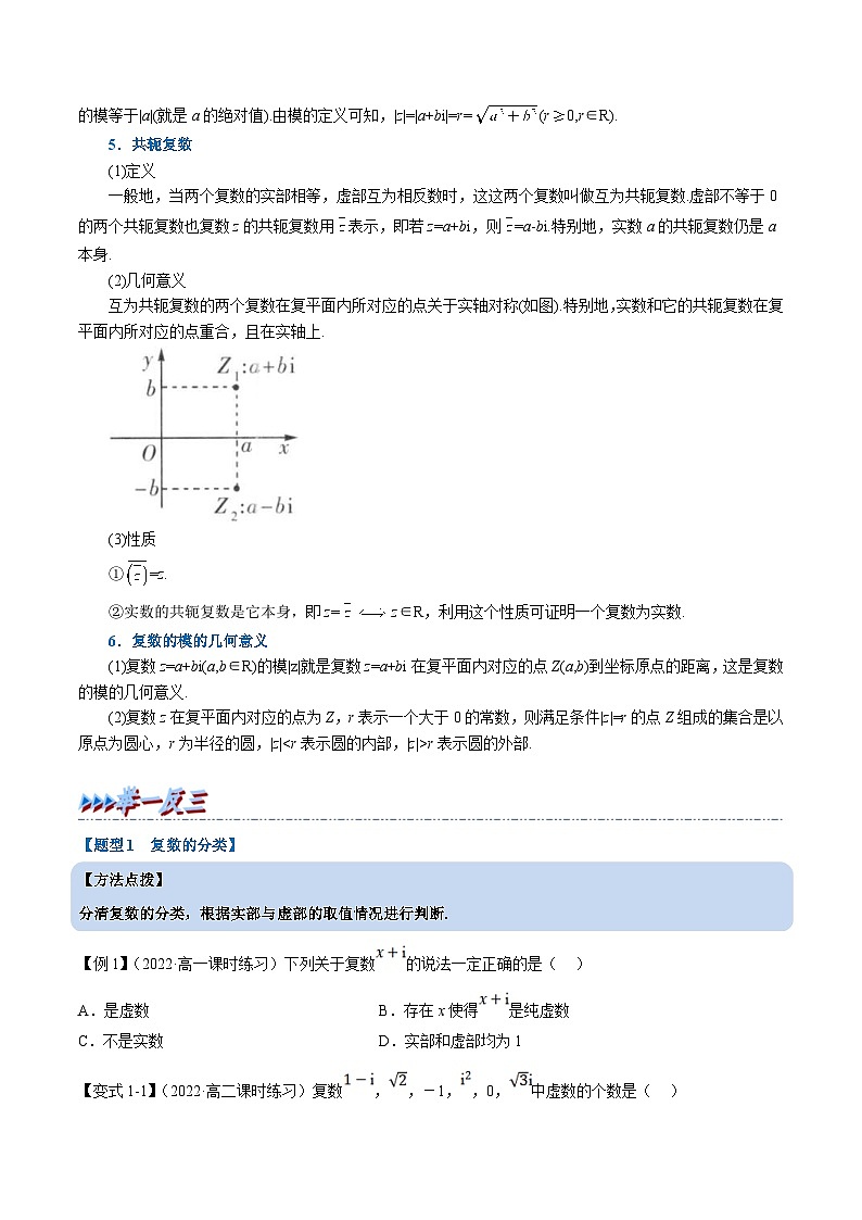 人教A版高中数学(必修第二册)同步培优讲义专题7.1 复数的概念（重难点题型精讲）（2份打包，原卷版+教师版）03