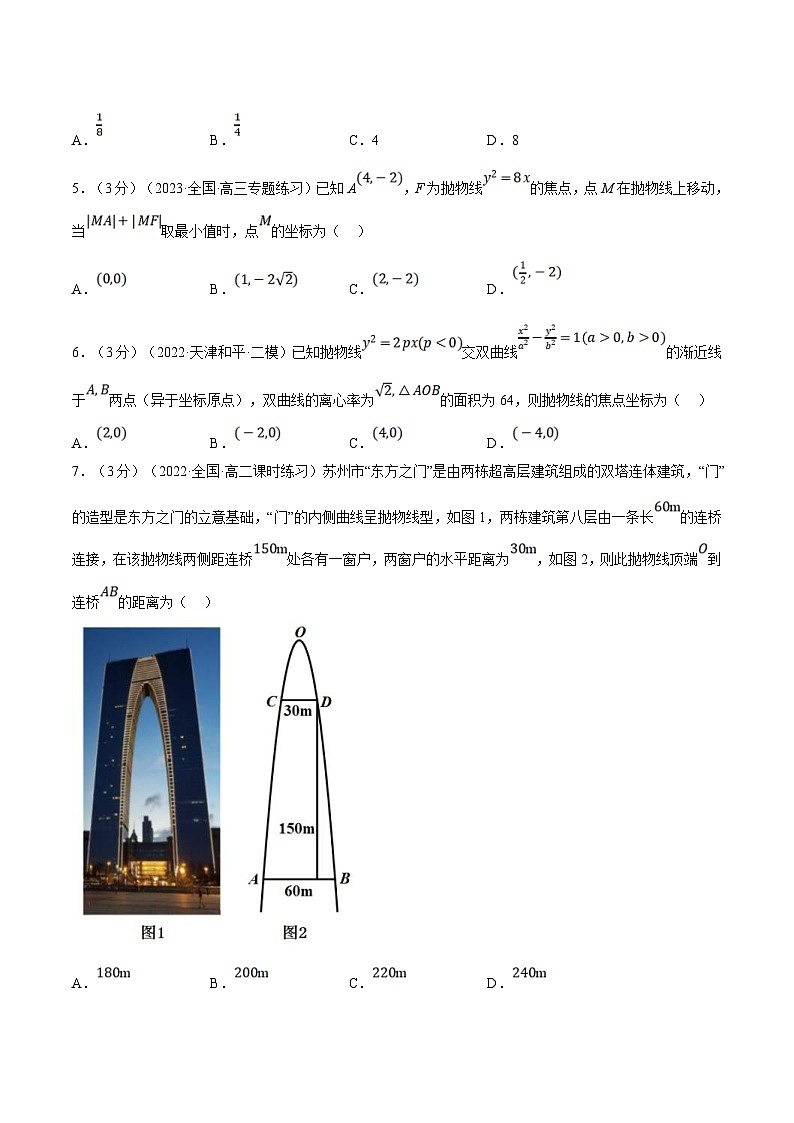 人教A版高中数学(选择性必修一)同步培优讲义专题3.12 抛物线的标准方程和性质-重难点题型检测（2份打包，原卷版+教师版）02