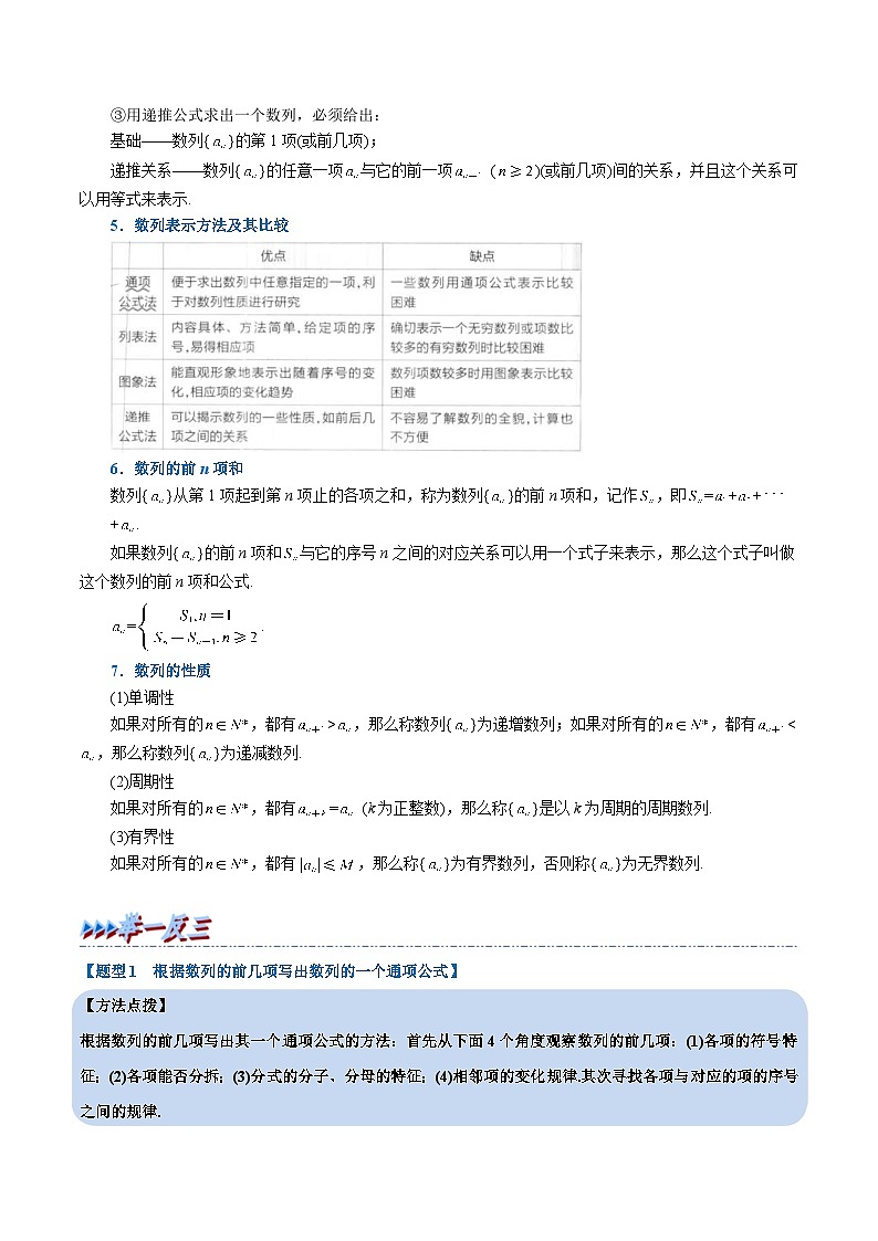 人教A版高中数学(选择性必修二)同步培优讲义专题4.1 数列的概念（重难点题型精讲）（2份打包，原卷版+教师版）02