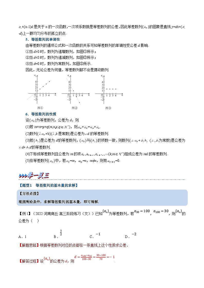 人教A版高中数学(选择性必修二)同步培优讲义专题4.3 等差数列的概念（重难点题型精讲）（2份打包，原卷版+教师版）02