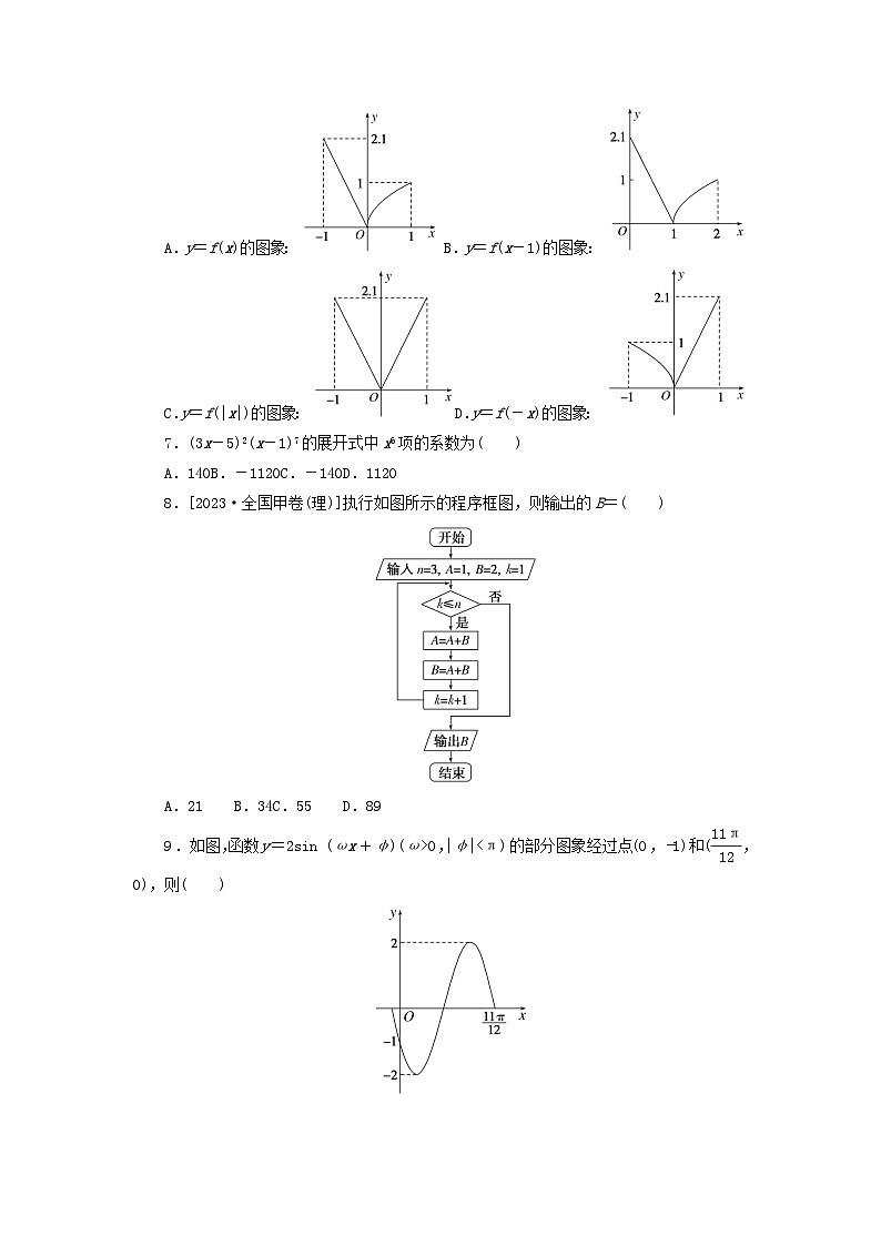 统考版2024届高考数学二轮专项分层特训卷五仿真模拟专练二理（附解析）第2页