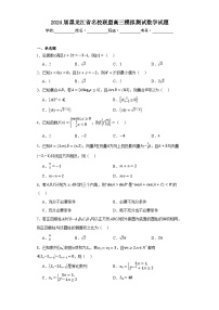 2024届黑龙江省名校联盟高三模拟测试数学试题及参考答案