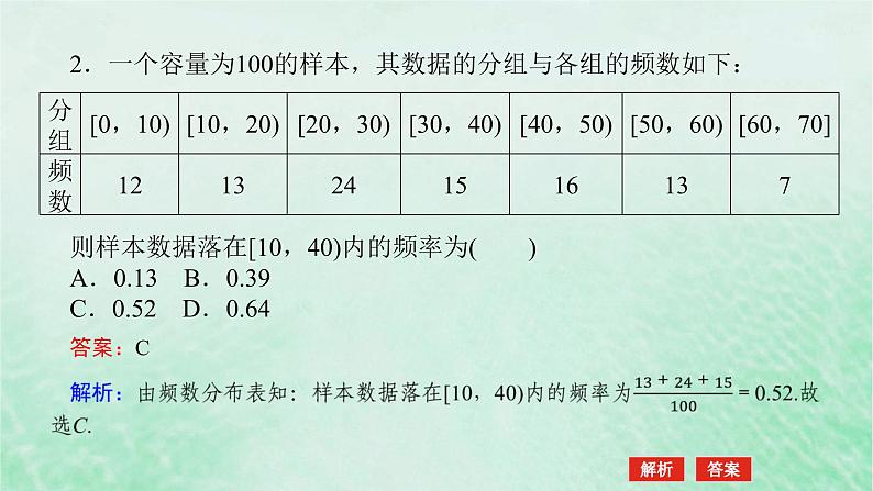 2024版新教材高中数学第九章统计9.2用样本估计总体9.2.1总体取值规律的估计课件新人教A版必修第二册第7页