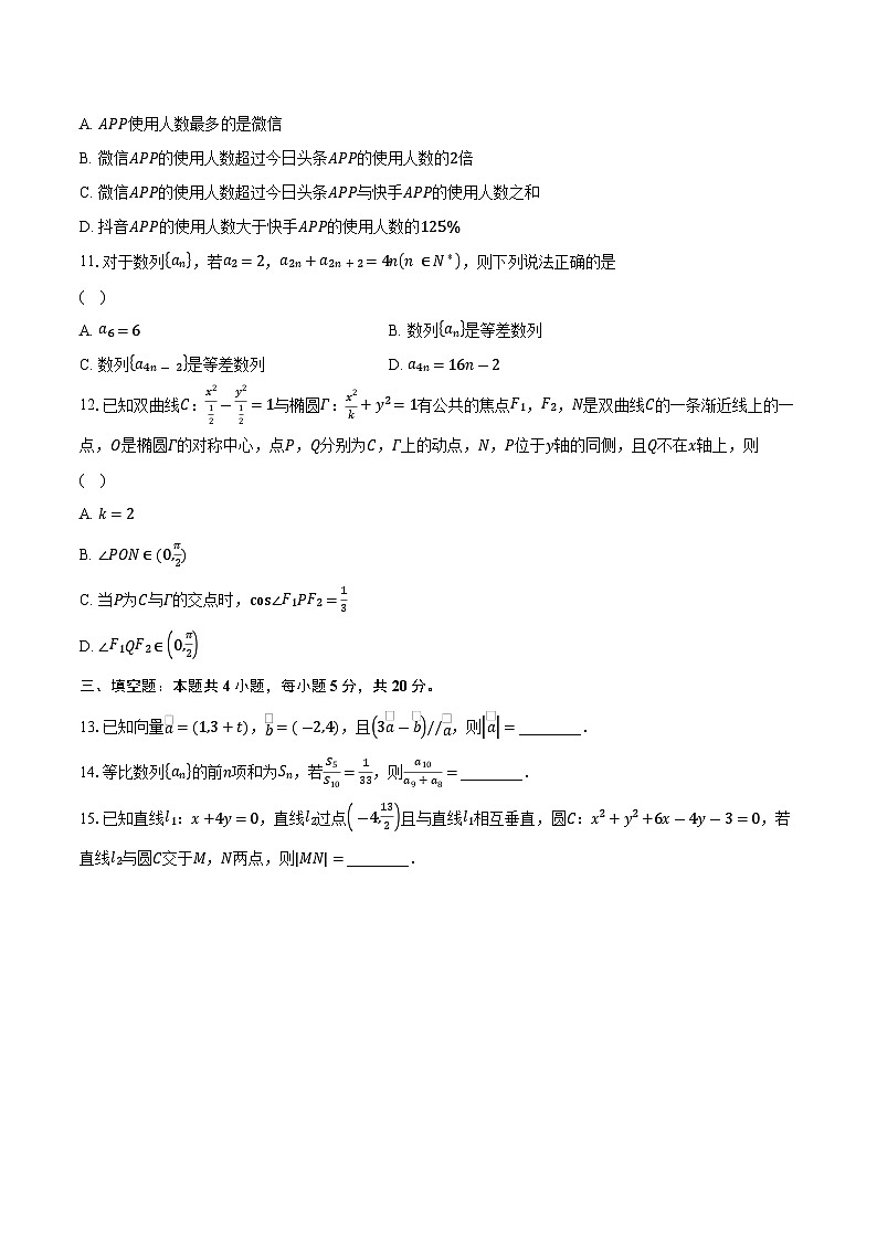 炎德英才·名校联考联合体 2023 年秋季高二年级第二次联考数学（B）卷（含解析）03