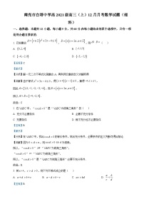 四川省南充市白塔中学2024届高三上学期12月月考数学（理）试题（Word版附解析）