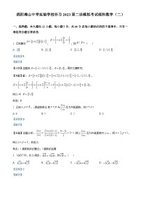 四川省绵阳南山中学实验学校2023届高三（补习）二诊模拟理科数学试题（Word版附解析）
