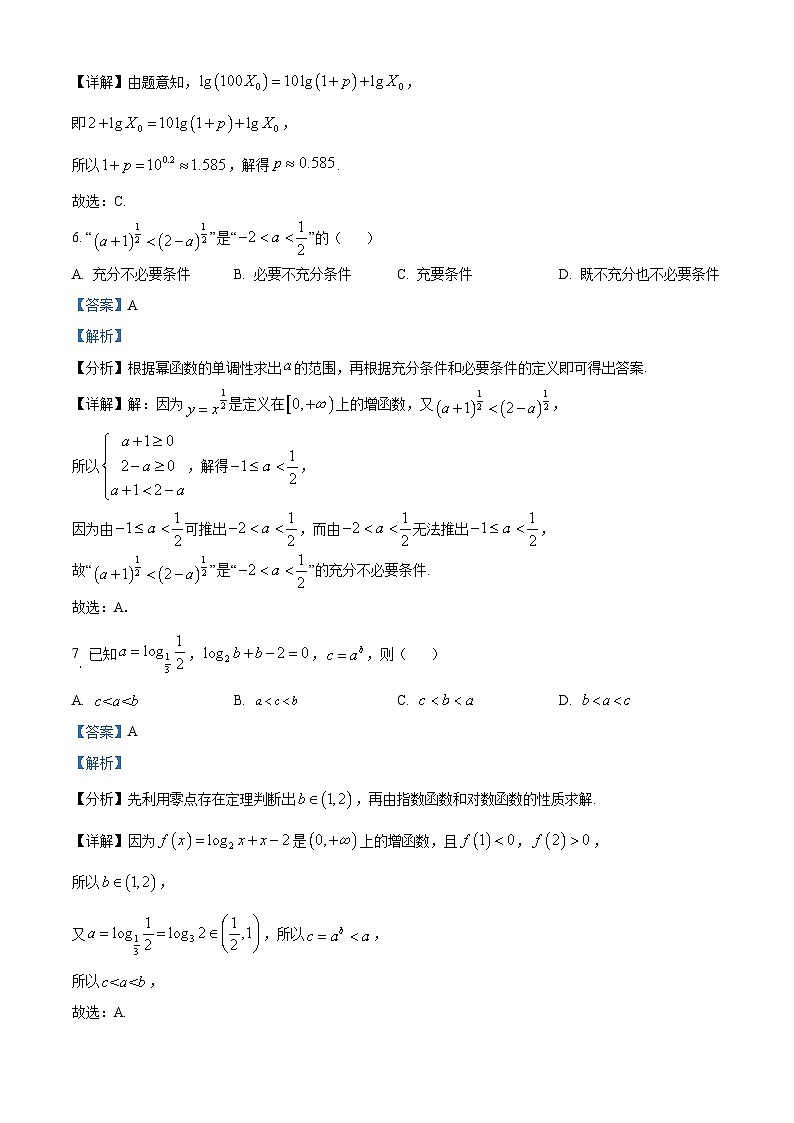 四川省绵阳市南山中学实验学校2022-2023学年高三上学期9月月考补习班理科数学试题（Word版附解析）第3页