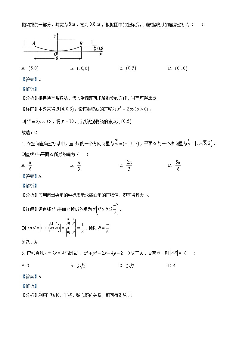 吉林省部分学校2023-2024学年高二上学期12月月考数学试题（解析版）第2页