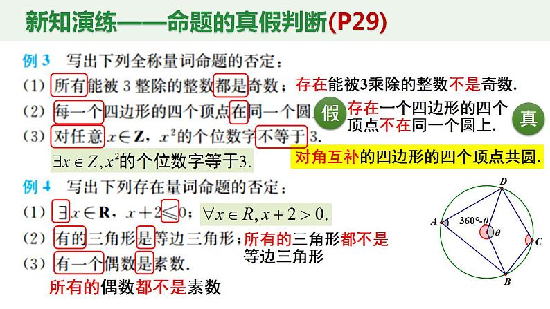 1.5.2 全称量词命题与存在量词命题的否定第4页