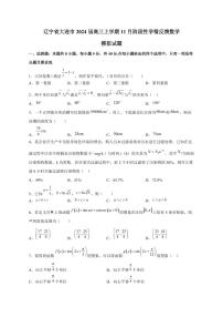 辽宁省大连市2024届高三上册11月阶段性学情反馈数学模拟试题（附答案）