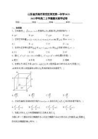 山东省济南市莱芜区莱芜第一中学2022-2023学年高二上学期期末数学试卷(含答案)