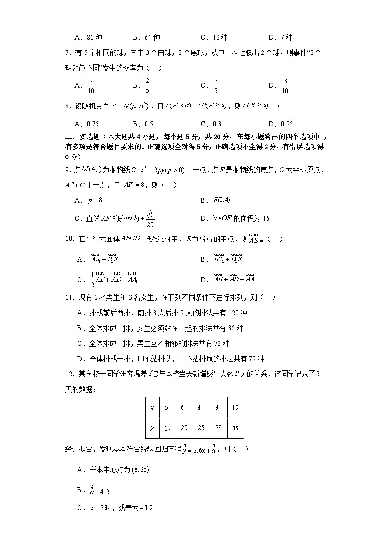 江西省南昌市2023-2024学年高二上学期期末复习数学模拟试题第2页