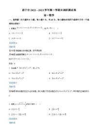 青海省西宁市2022-2023学年高一上学期期末数学试题（含答案详解）