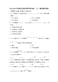 2022-2023学年浙江省杭州师大附中高二（上）期末数学试卷（含答案详解）