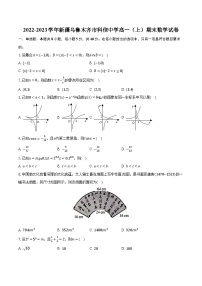 2022-2023学年新疆乌鲁木齐市科信中学高一（上）期末数学试卷（含解析）