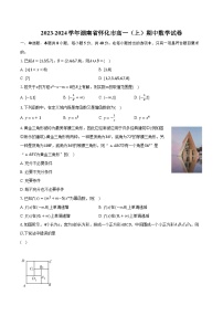 2023-2024学年湖南省怀化市高一（上）期中数学试卷（含解析）