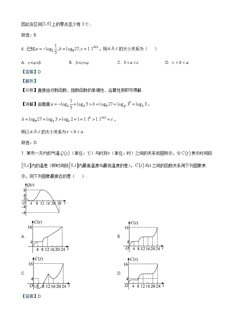 四川省成都市第七中学2023-2024学年高一上学期12月月考数学试题（Word版附解析）第3页