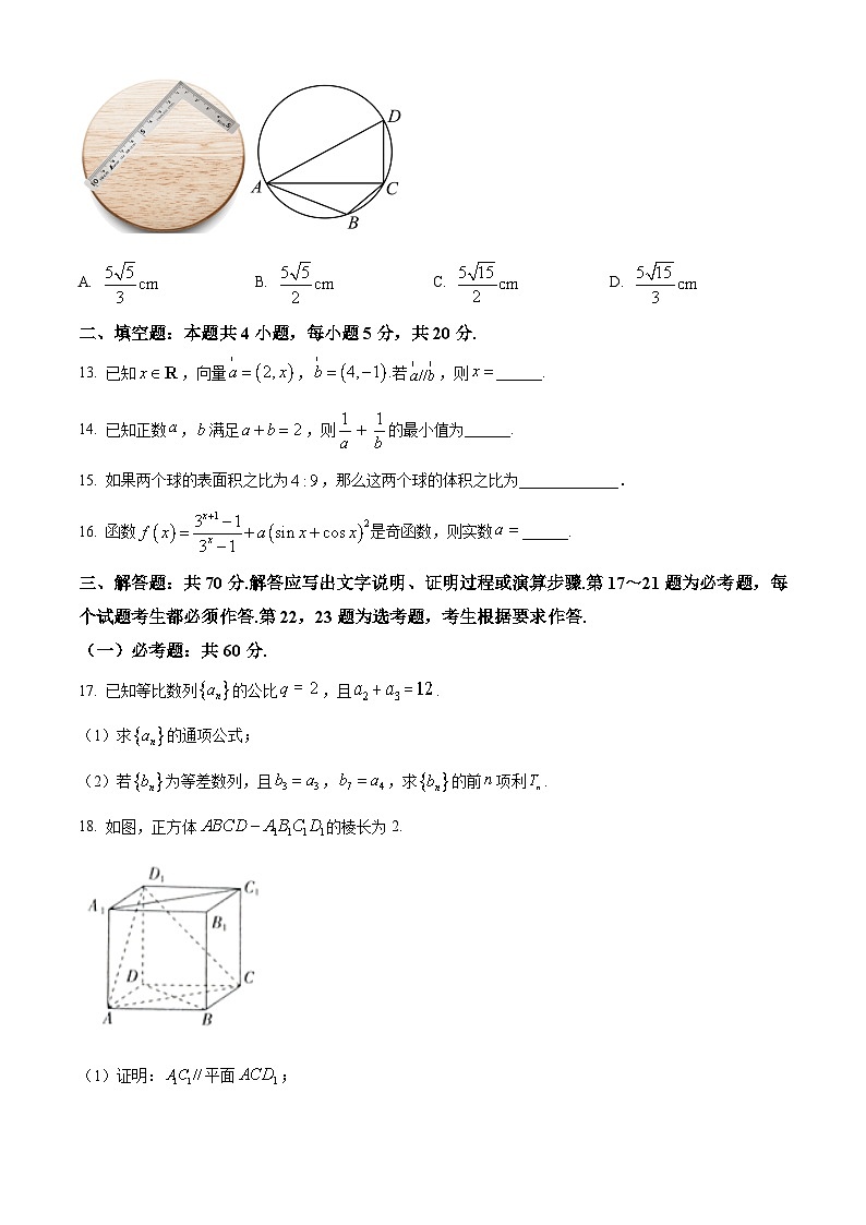 西藏自治区拉萨市2024届高三上学期第一次模拟数学试题（文）（Word版附解析）03
