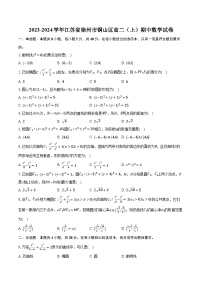 2023-2024学年江苏省徐州市铜山区高二（上）期中数学试卷（含解析）