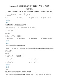 湖北省恩施州教学联盟2023-2024学年高一上学期12月联考数学试卷（Word版附解析）