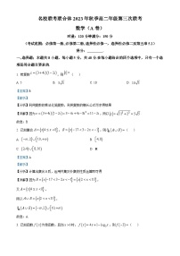 湖南省名校联考联合体2023-2024学年高二上学期第三次联考数学试题（Word版附解析）