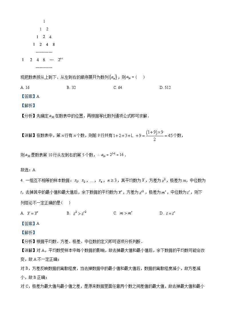 河南省名校联盟2023届高三大联考（2月）文科数学试题（Word版附解析）第2页