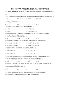2023-2024学年广东省湛江市高二（上）期中数学试卷（含解析）