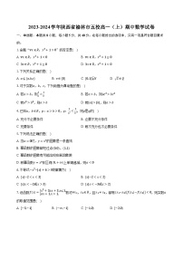 2023-2024学年陕西省榆林市五校高一（上）期中数学试卷（含解析）