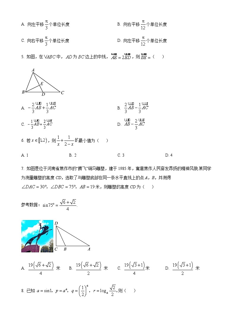 2022-2023学年河南省温县第一中学高一下学期期中数学试题  Word版无答案第2页