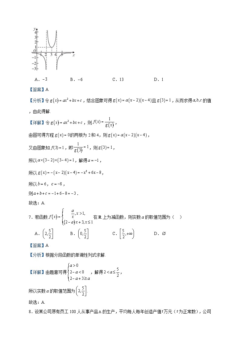 2023-2024学年四川省广元市苍溪中学校高一上学期12月联考数学试题含答案03