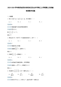 2023-2024学年陕西省西安市阎良区关山中学高二上学期第三次质量检测数学试题含答案