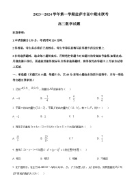 2023-2024学年西藏自治区拉萨市中学高二上学期期末联考试题数学含答案