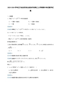 2023-2024学年辽宁省沈阳市五校协作体高二上学期期中考试数学试题含答案
