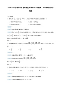 2023-2024学年四川省宜宾市宜宾市第一中学校高二上学期期中数学试题含答案