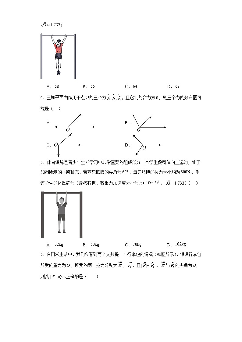 01向量在物理中的应用（力的合成）-2024届高考数学重要模型专练（平面向量专题-全国通用）02
