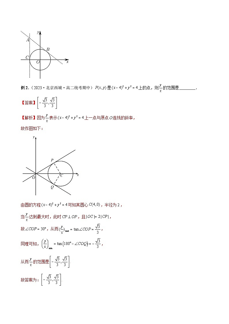 清单05 圆中的范围与最值问题-2023-2024学年高二数学上学期期末常考题型+易错题（苏教版）03