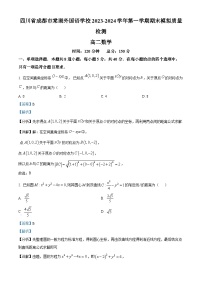 四川省成都市棠湖外国语学校2023-2024学年高二上学期期末模拟质量检测数学试题（Word版附解析）