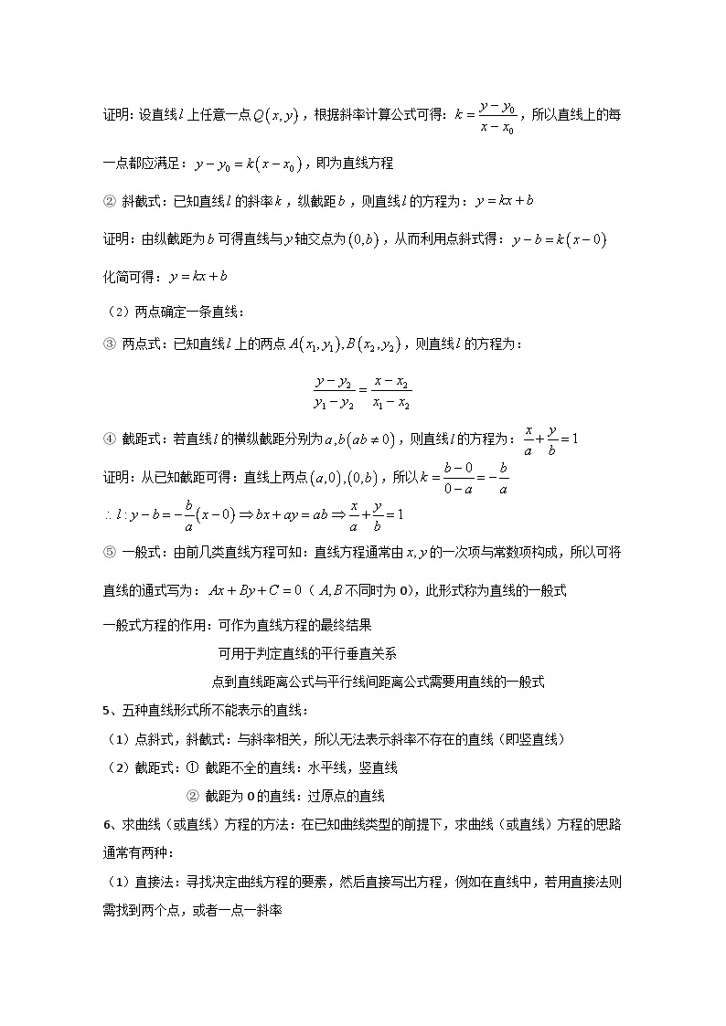 高中数学讲义——直线的方程与性质02