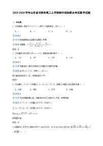 2023-2024学年山东省日照市高二上学期期中校际联合考试数学试题含答案