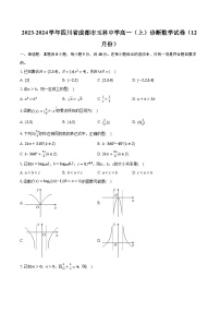 2023-2024学年四川省成都市玉林中学高一（上）诊断数学试卷（12月份）（含解析）
