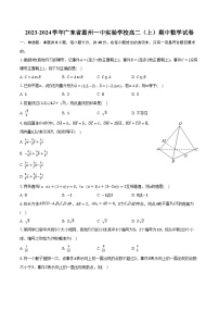 2023-2024学年广东省惠州一中实验学校高二（上）期中数学试卷（含解析）