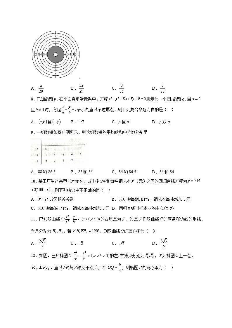 2023-2024学年内蒙古赤峰市红山区高二上册期末质量检测数学（理）测试卷（含解析）第2页