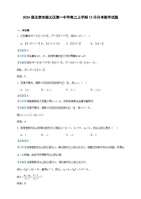 2024届北京市顺义区第一中学高三上学期12月月考数学试题含答案