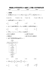 绵阳南山中学实验学校2024届高三上学期12月月考数学试卷(含答案)