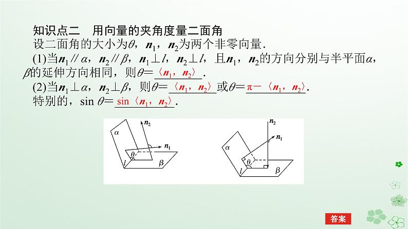 新教材2023版高中数学第一章空间向量与立体几何1.2空间向量在立体几何中的应用1.2.4二面角课件新人教B版选择性必修第一册07