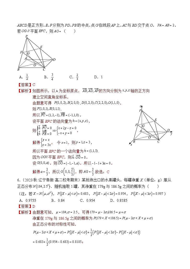 高二数学下学期期末模拟试卷02（选择性必修第二册+数列+圆锥曲线+导数）-2023-2024学年高二数学同步讲练测(苏教版选择性必修第二册)03