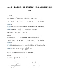 2024届北京市海淀区北大附中预科部高三上学期12月阶段练习数学试题含答案