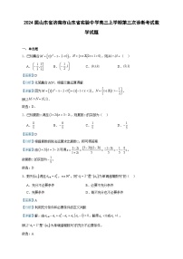 2024届山东省济南市山东省实验中学高三上学期第三次诊断考试数学试题含答案